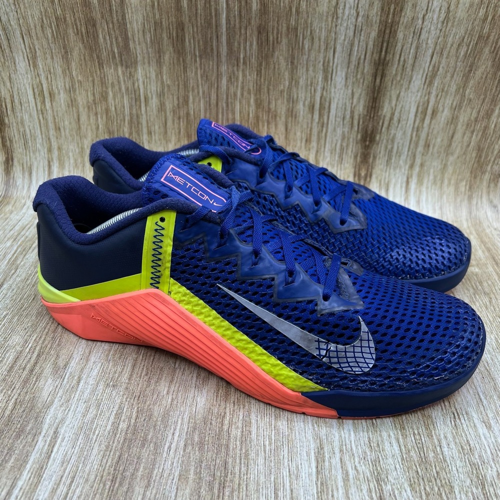 Nike Metcon 6 Men's Size‎ 13 Shoes Deep Royal Blue Mango Sneakers CK9388-400